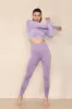 Lilac Cut Out Top And Push Up Legging Gym Set - Mina sold by Storm Desire