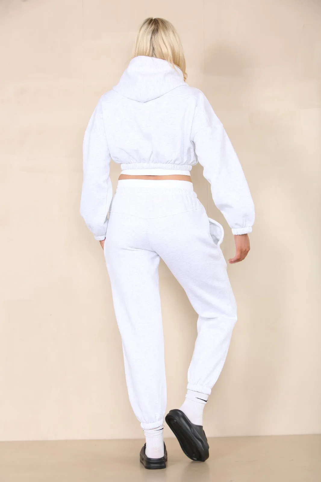 Bleach Grey Crop Hooded Loungewear - Nelly sold by Storm Desire product image thumbnail 3