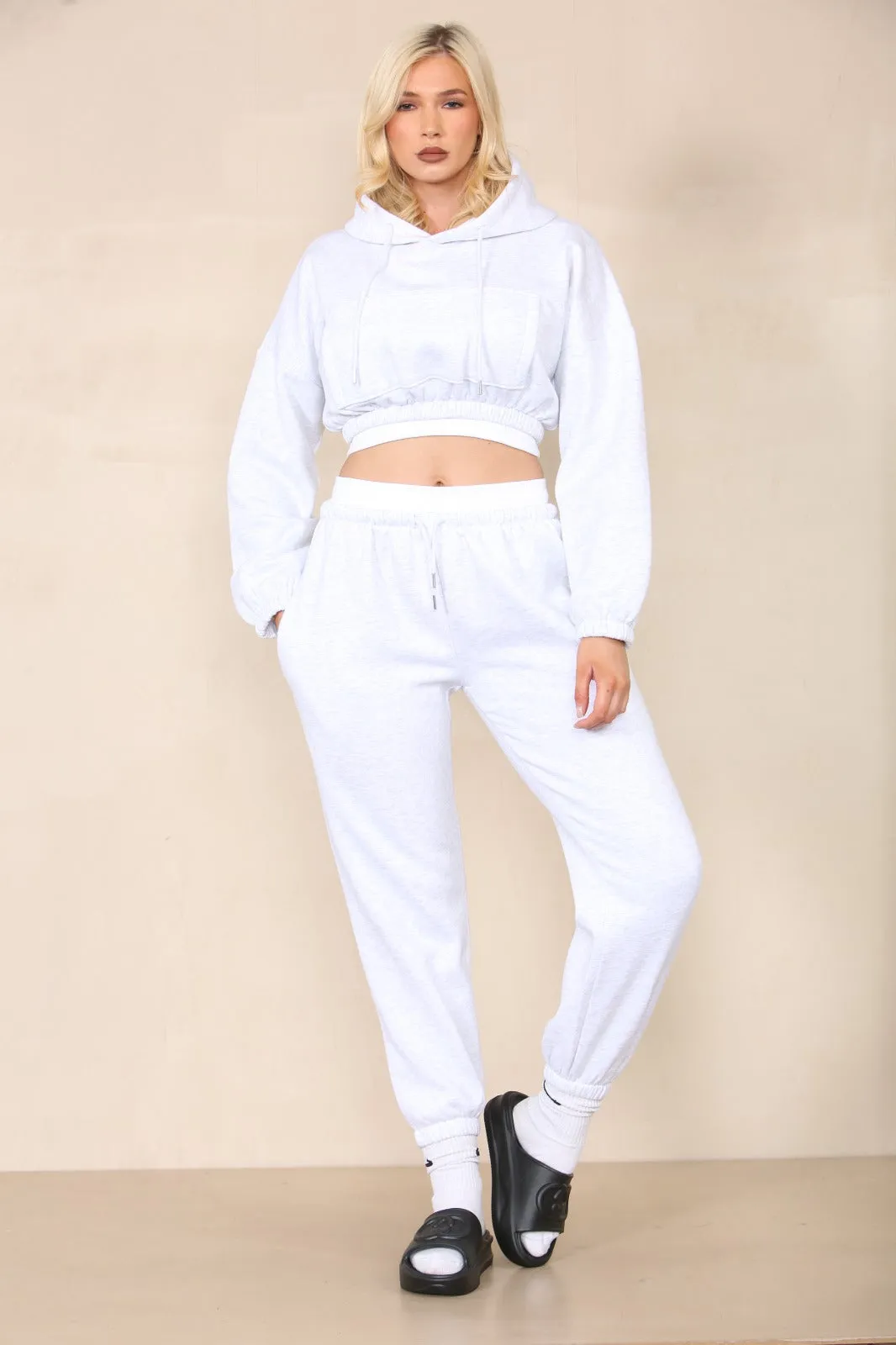 Bleach Grey Crop Hooded Loungewear - Nelly sold by Storm Desire product image thumbnail 4