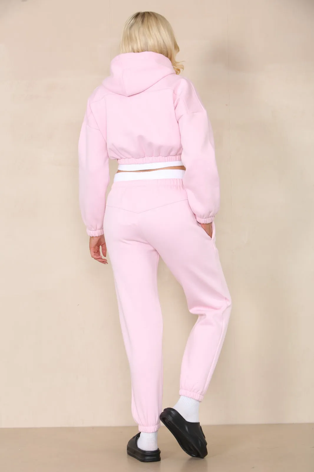 Pink Crop Hooded Loungewear - Nelly sold by Storm Desire product image thumbnail 5
