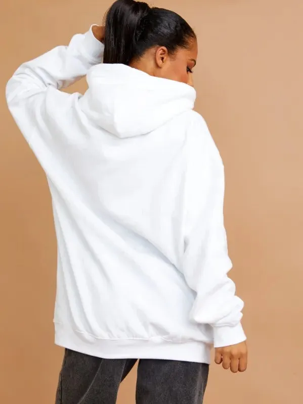 White Neon Print Teddy Graphic Hoodie - Marilyn sold by Storm Desire product image thumbnail 5