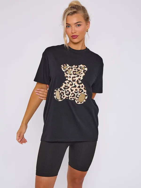 Teddy Leopard Print T Shirt - Blakely sold by Storm Desire