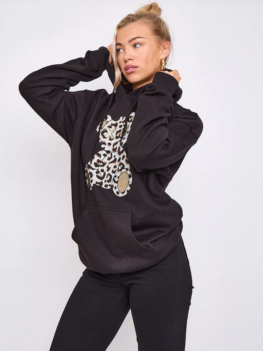 Leopard Print Teddy Hoodie - Mckenna sold by Storm Desire product image thumbnail 2