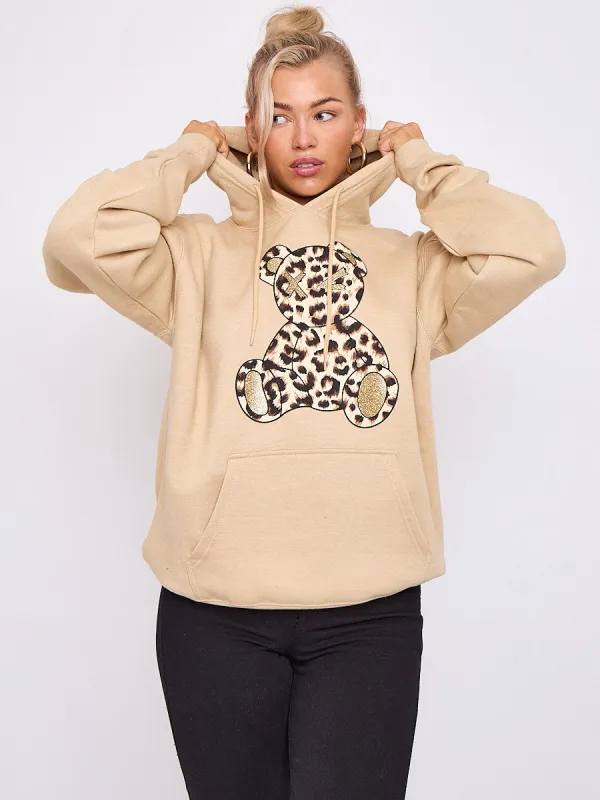 Leopard Teddy Hoodie - Joanna sold by Storm Desire