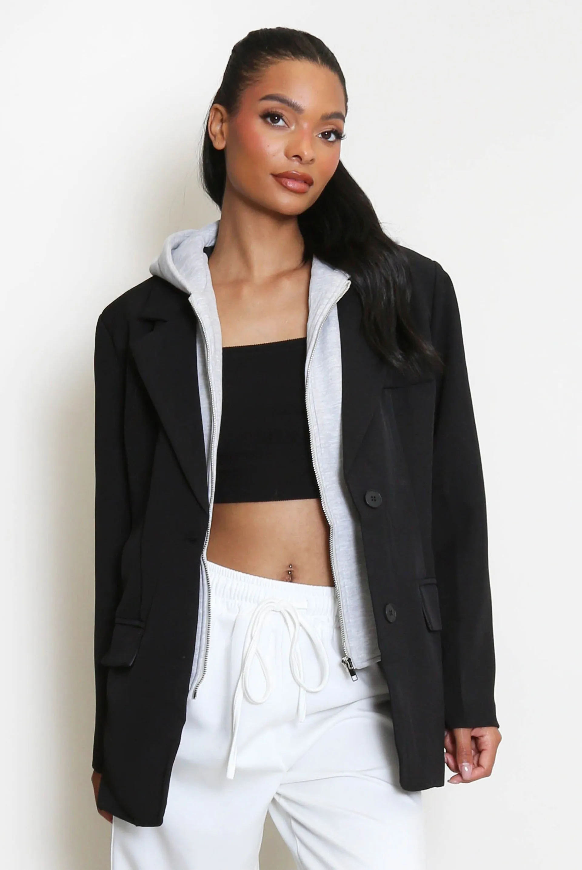 Combined Blazer Hooded Blazer Jacket - Viviana sold by Storm Desire product image thumbnail 3