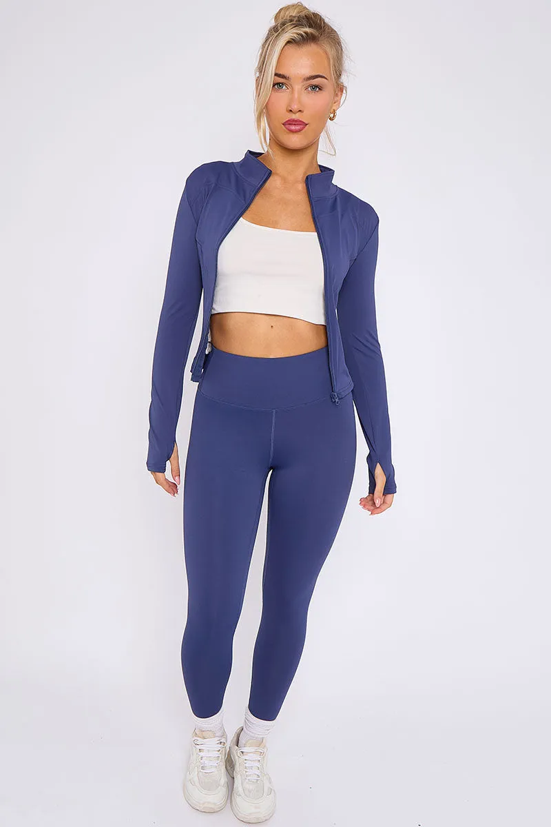 Navy Blue Active Top And Legging Energy Gym Set - Sadie sold by Storm Desire product image thumbnail 4