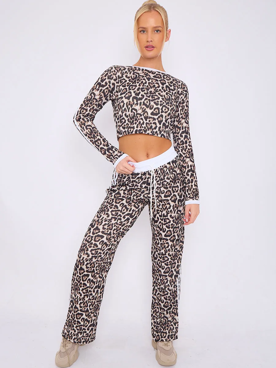 Ribbed Leopard Print Top & Trouser Set - Azalea sold by Storm Desire product image thumbnail 4