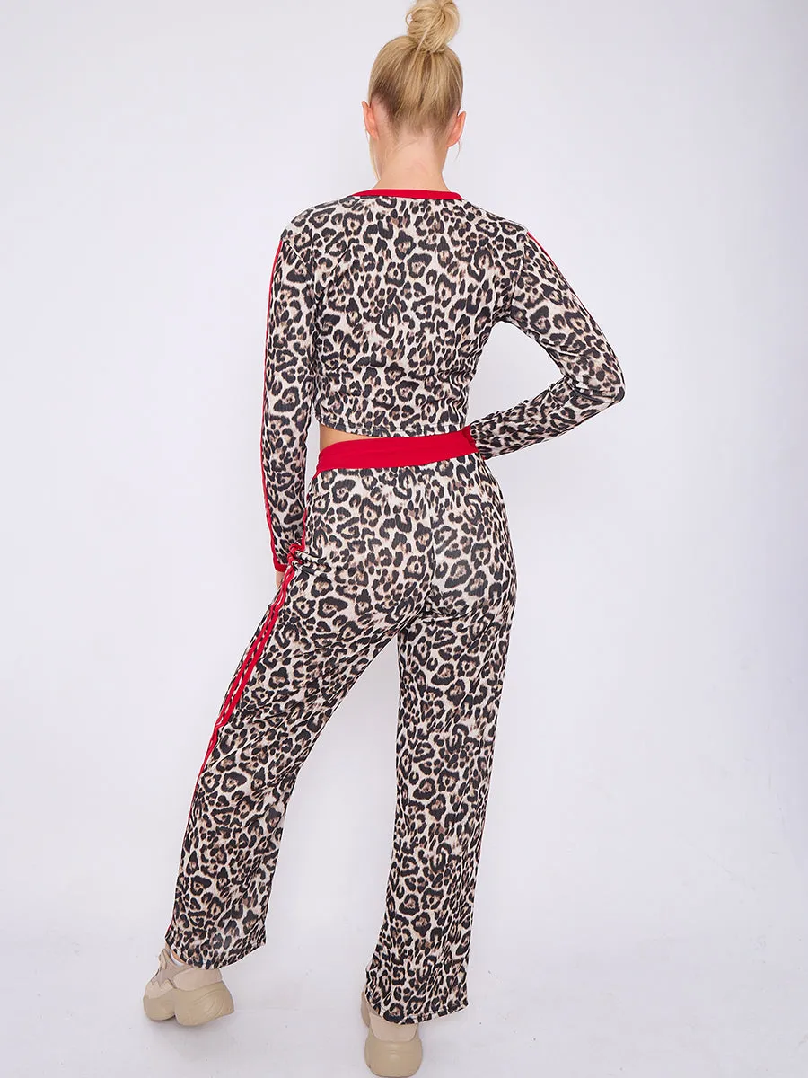 Ribbed Leopard Print Top & Trouser Set - Azalea sold by Storm Desire product image thumbnail 2