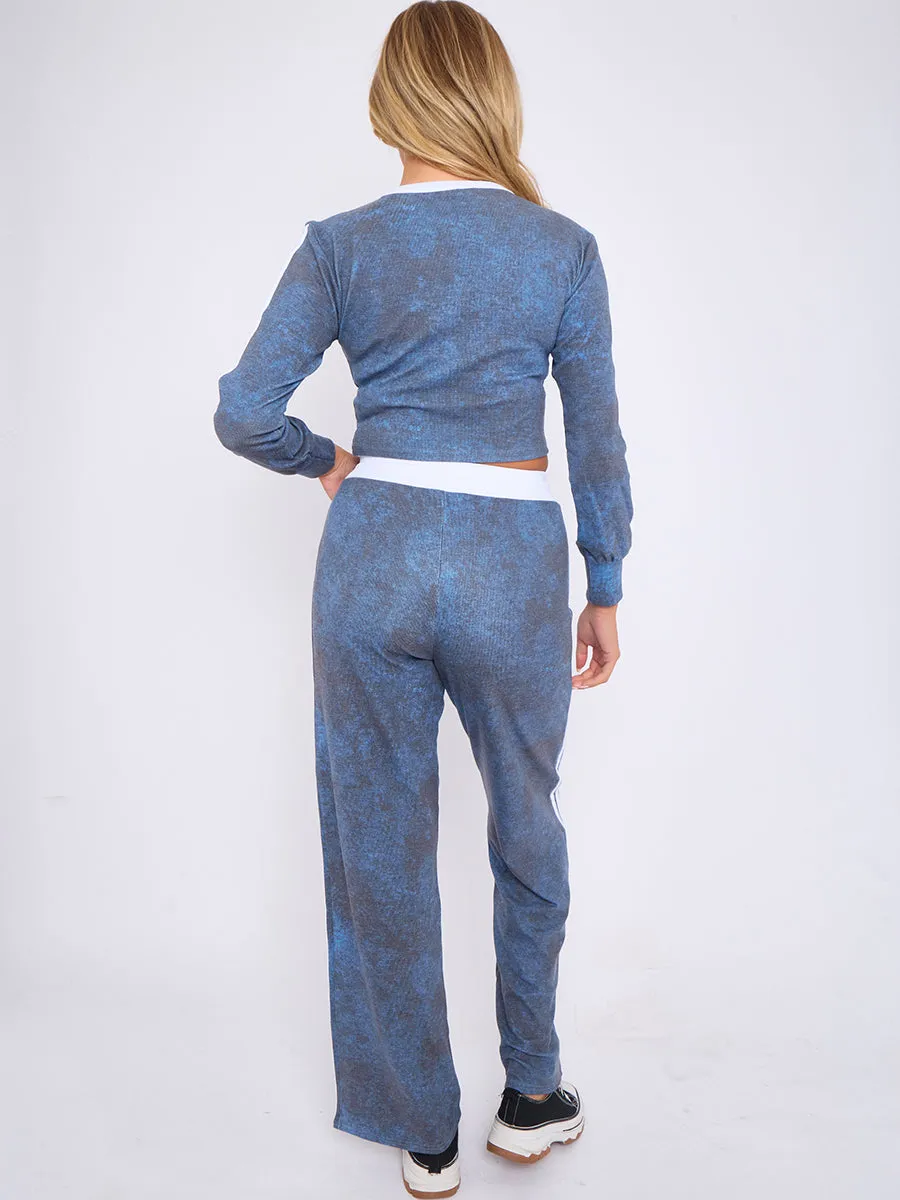 Acid Stripe Ribbed Crop Top & Trouser Set - Emory sold by Storm Desire product image thumbnail 2