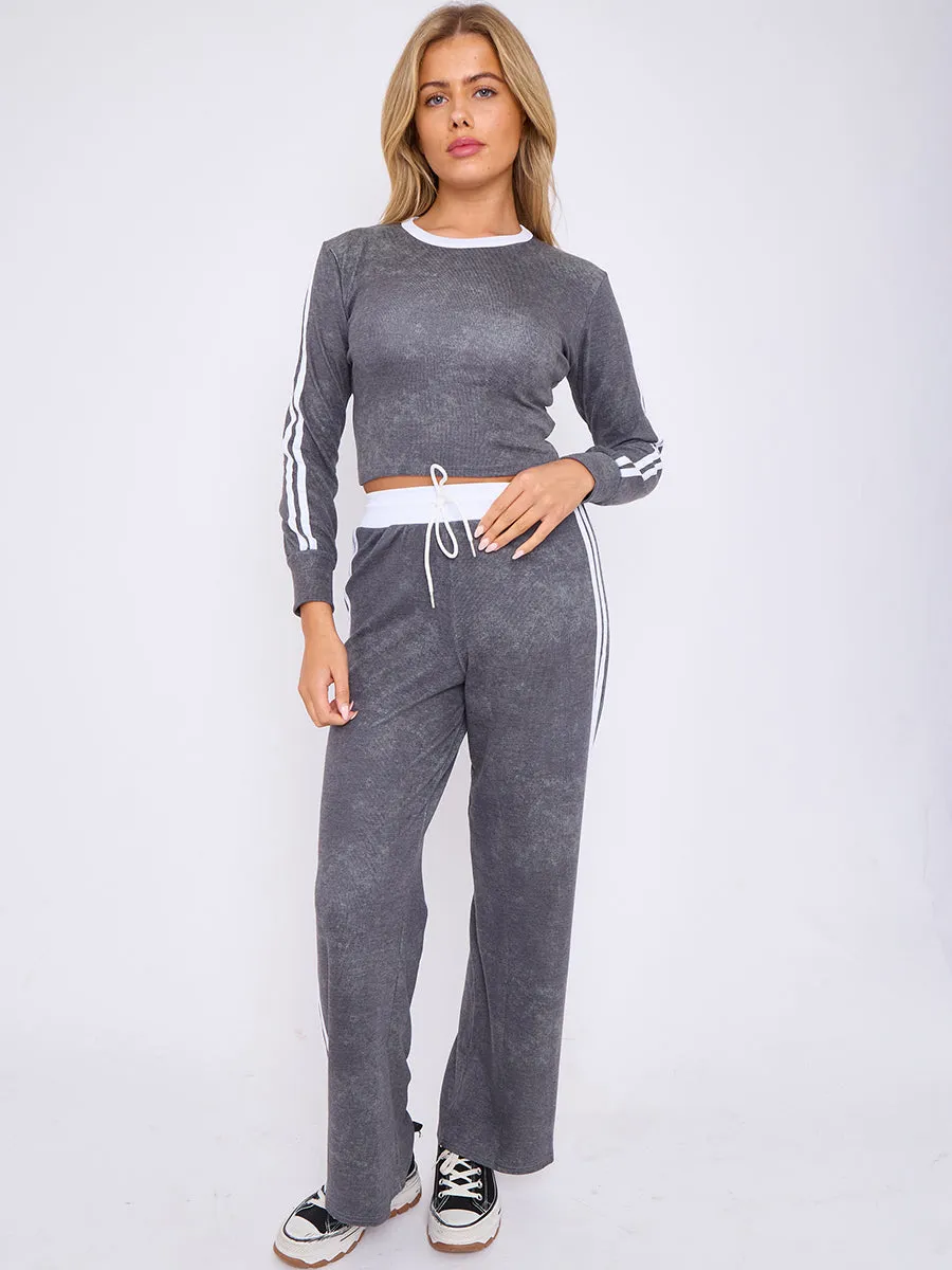 Acid Stripe Ribbed Crop Top & Trouser Set - Emory sold by Storm Desire product image thumbnail 4
