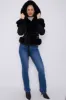 Faux Fur Faux Suede Hooded Belted Coat - Catie sold by Storm Desire