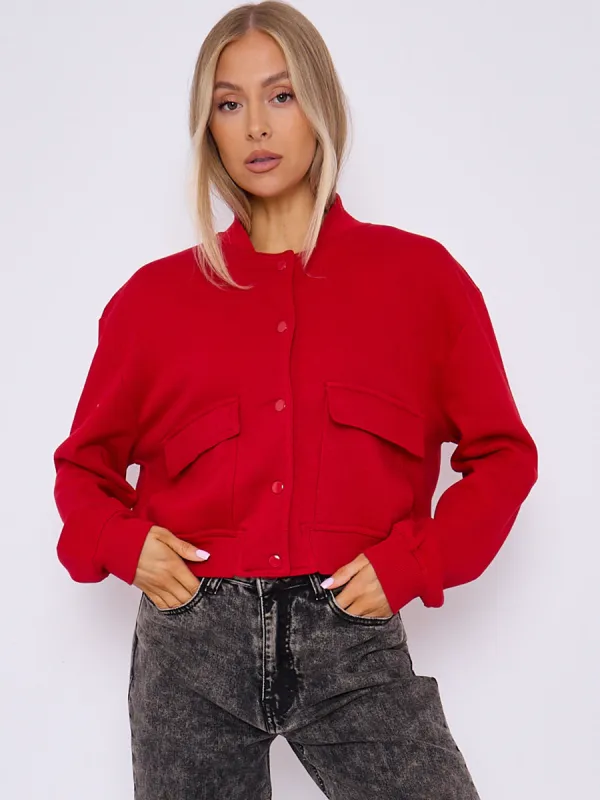 Cropped Fleece Bomber Jacket - Adelina sold by Storm Desire