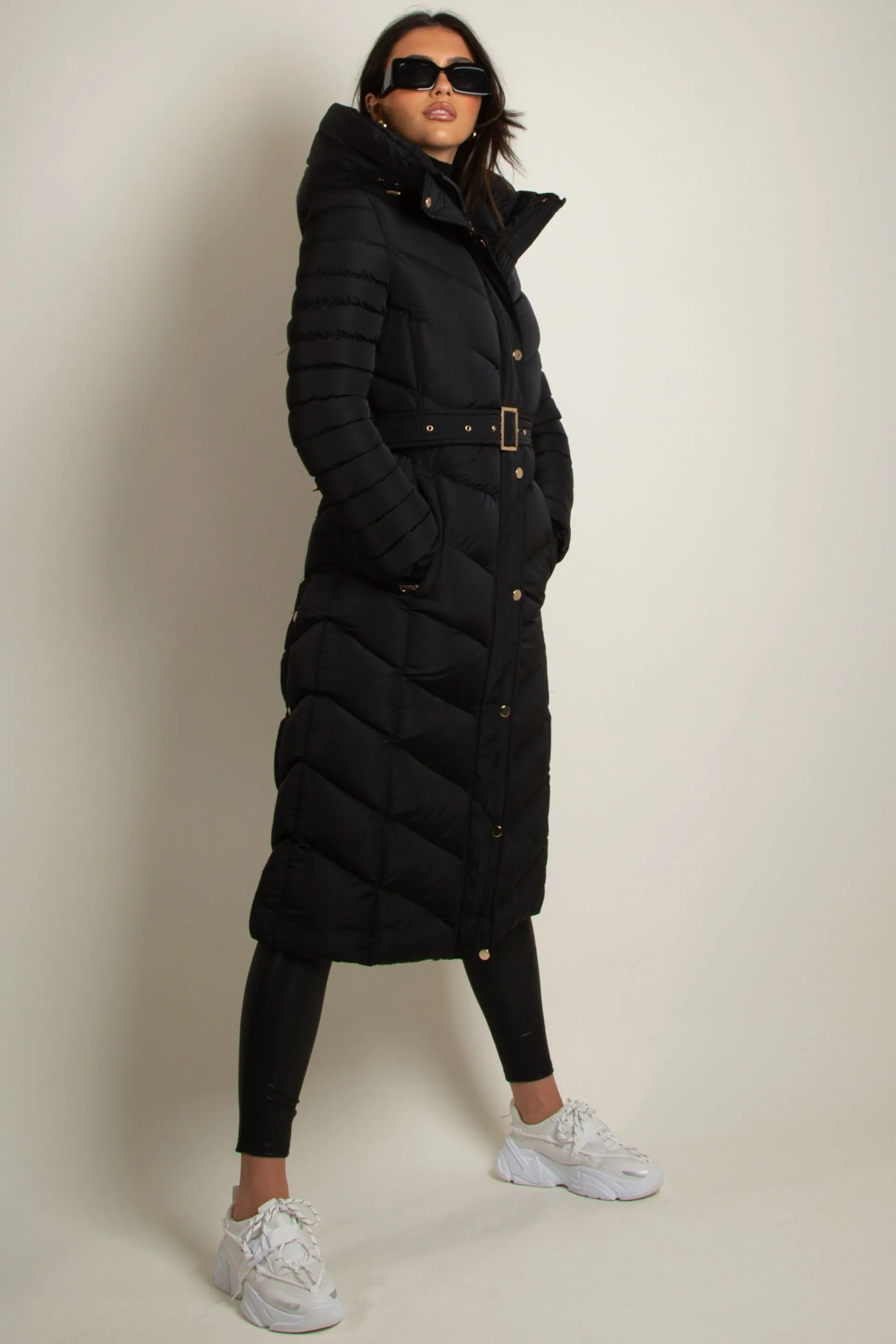 Padded Long line Puffer Coat - Milan sold by Storm Desire product image thumbnail 4