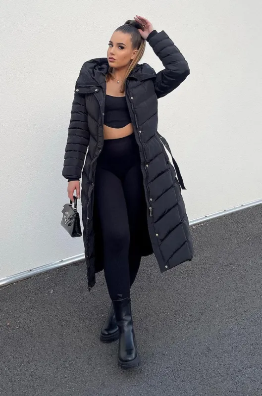 Padded Long line Puffer Coat - Milan made by Storm Desire
