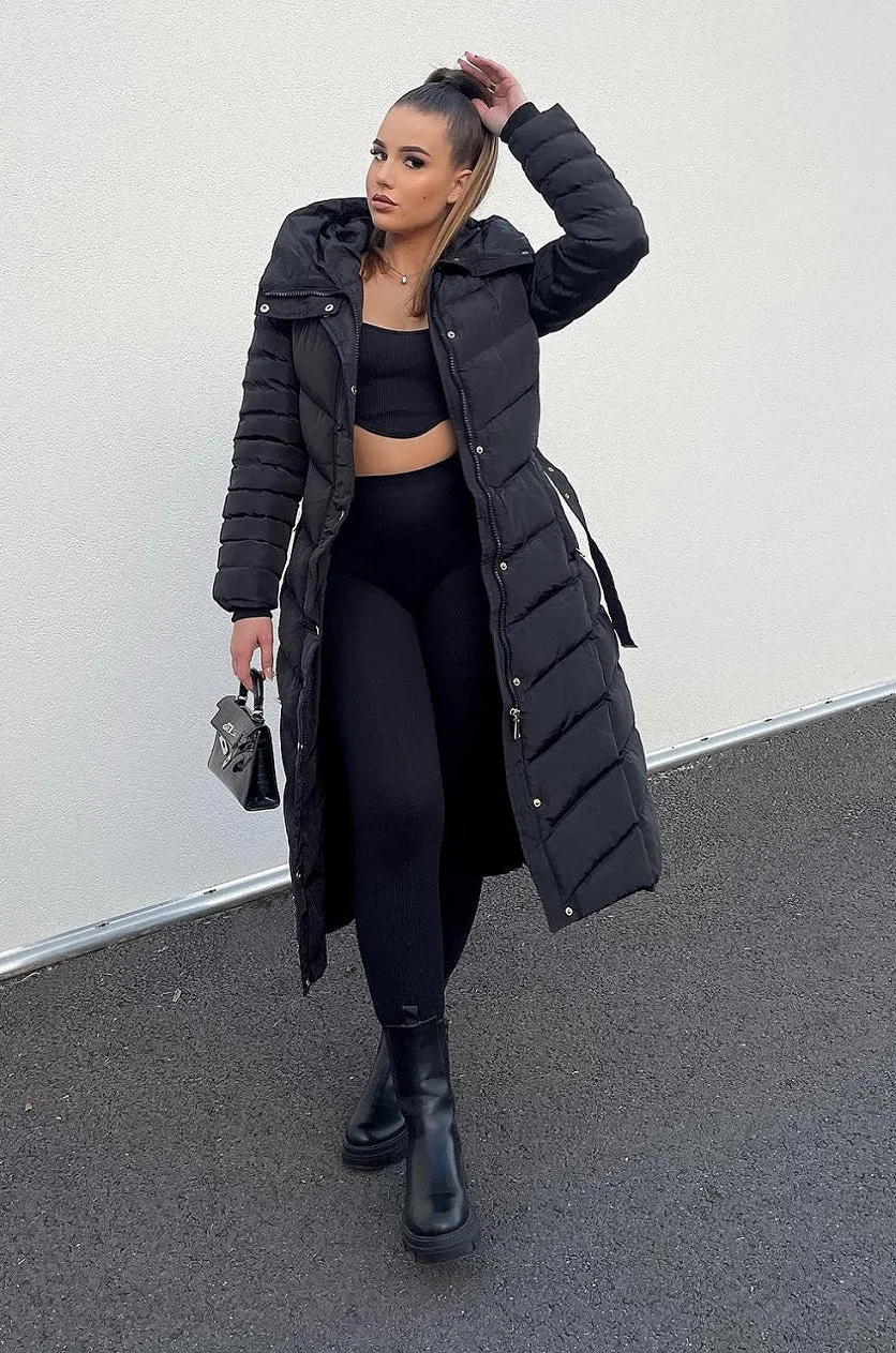 Padded Long line Puffer Coat - Milan sold by Storm Desire