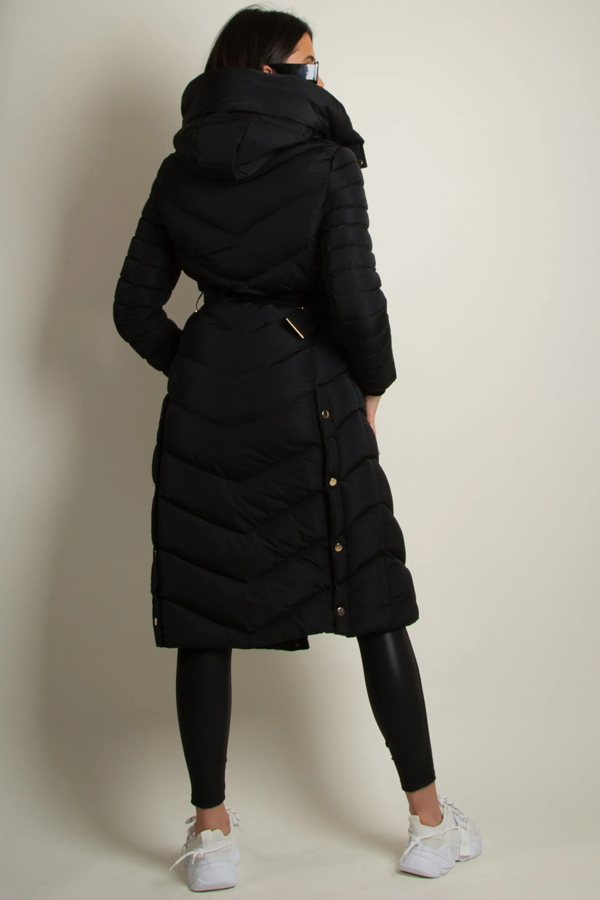 Padded Long line Puffer Coat - Milan sold by Storm Desire product image thumbnail 5