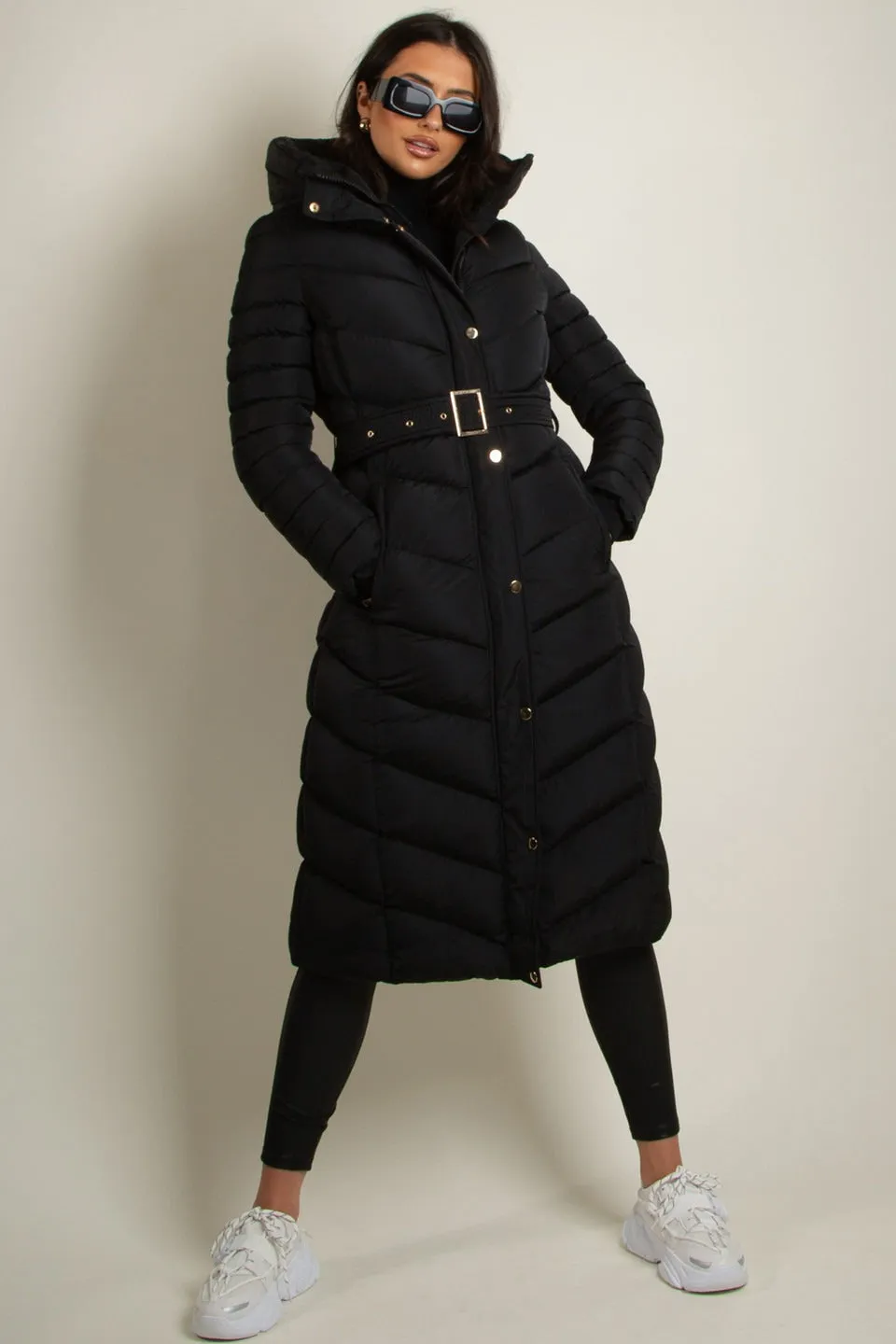 Padded Long line Puffer Coat - Milan sold by Storm Desire product image thumbnail 2