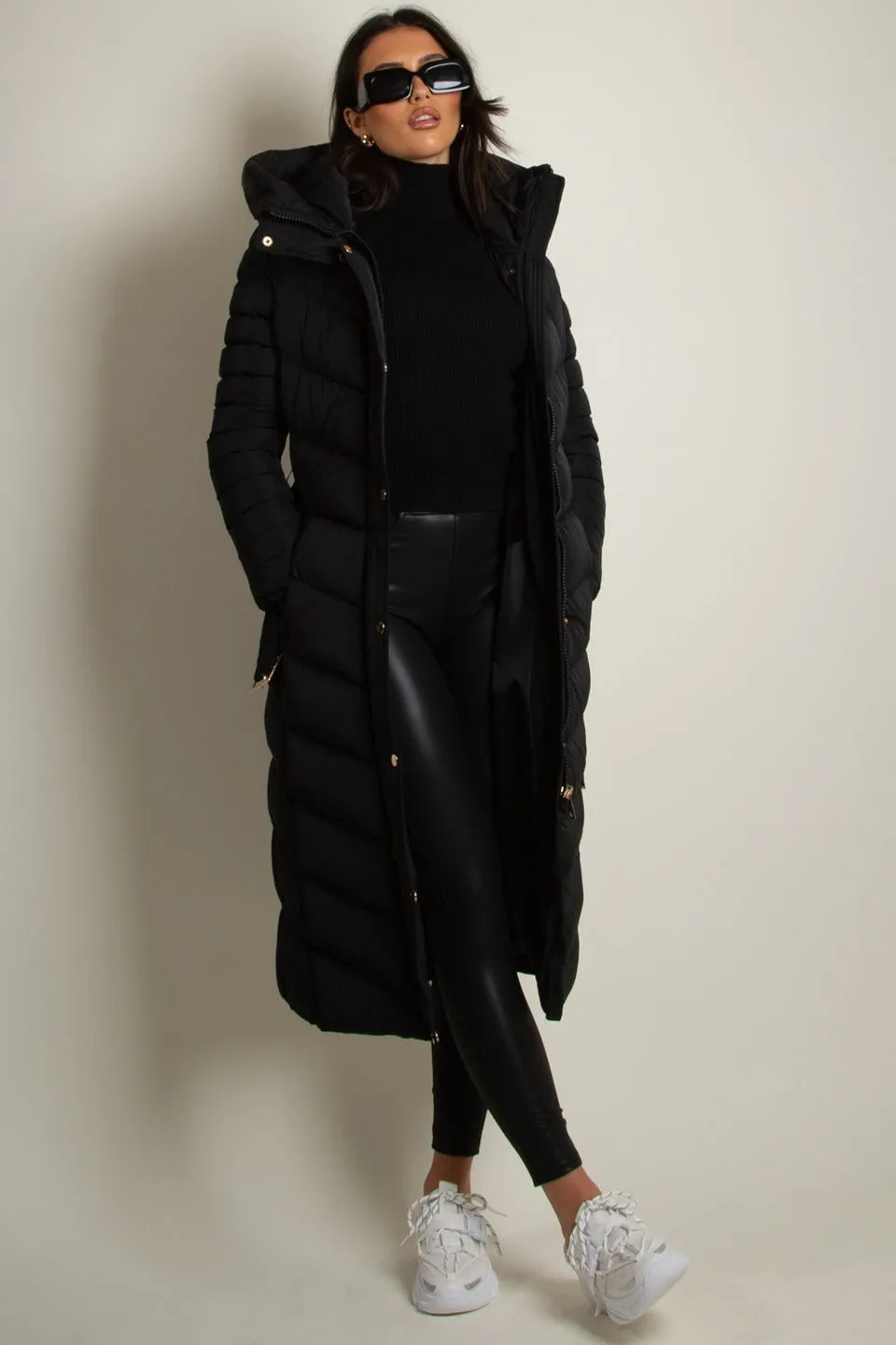 Padded Long line Puffer Coat - Milan sold by Storm Desire product image thumbnail 3