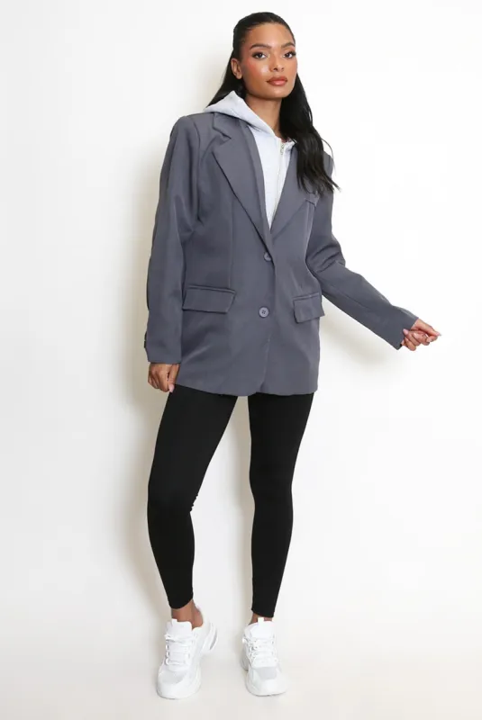 Combo Blazer Hooded Blazer Jacket - Viviana sold by Storm Desire