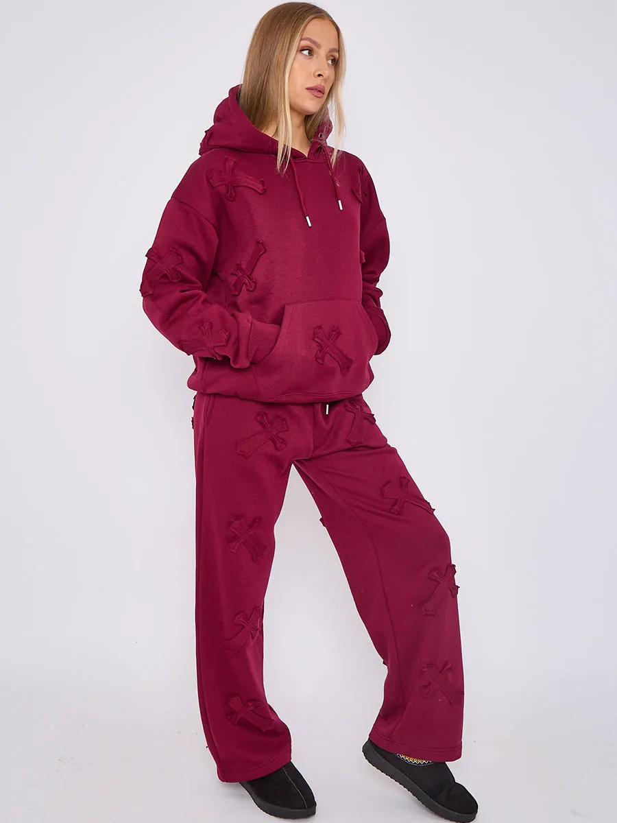 Baggy Crucifix Cross Hooded Tracksuit - Kayla sold by Storm Desire product image thumbnail 4