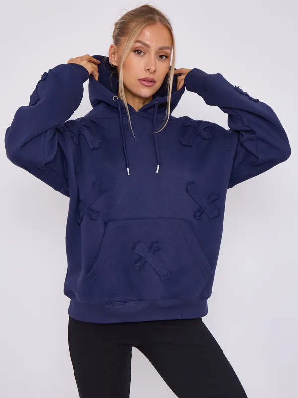 Oversized Crucifix Jersey hoodie - Winter sold by Storm Desire