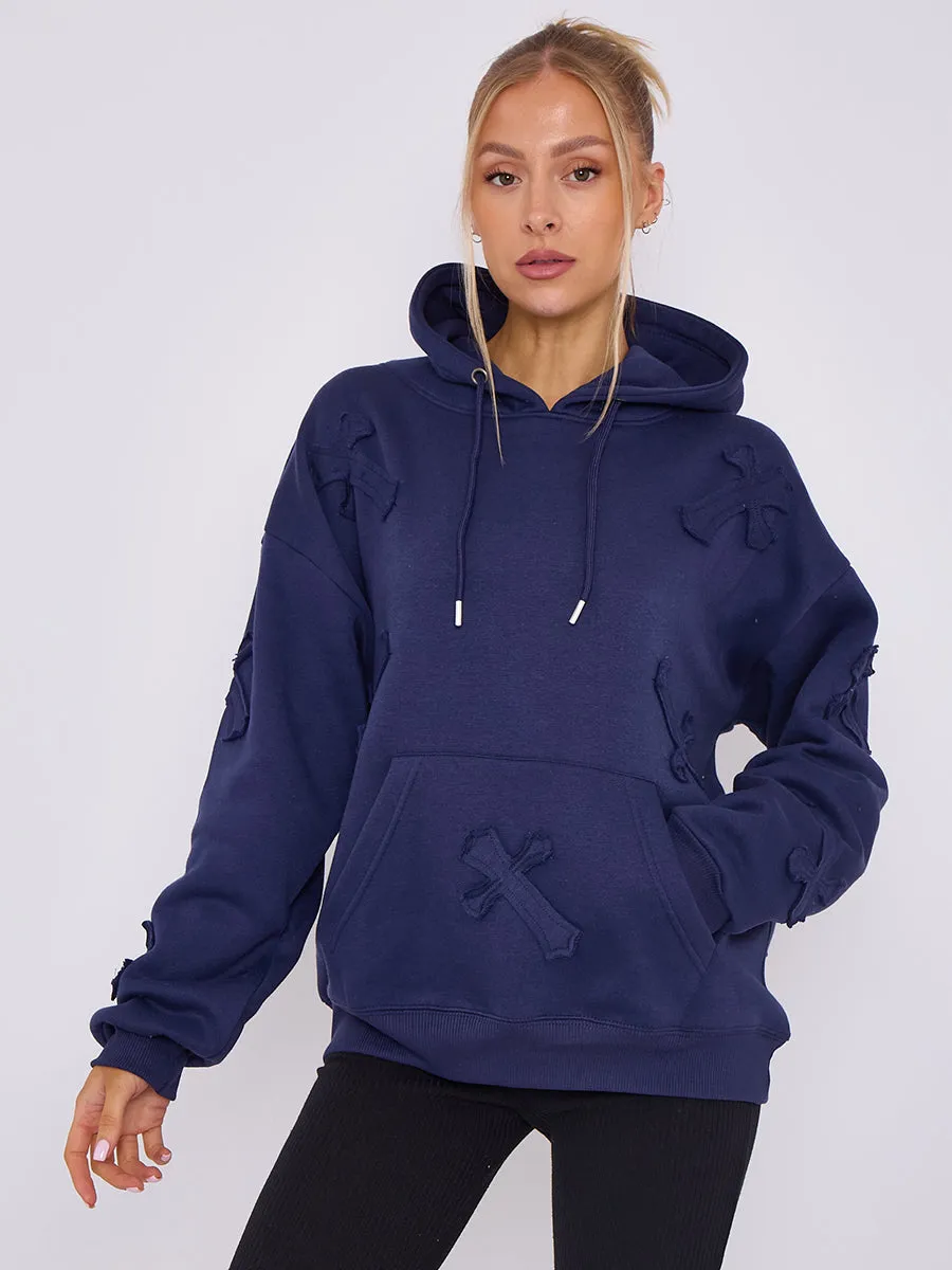 Oversized Crucifix Jersey hoodie - Winter sold by Storm Desire product image thumbnail 5