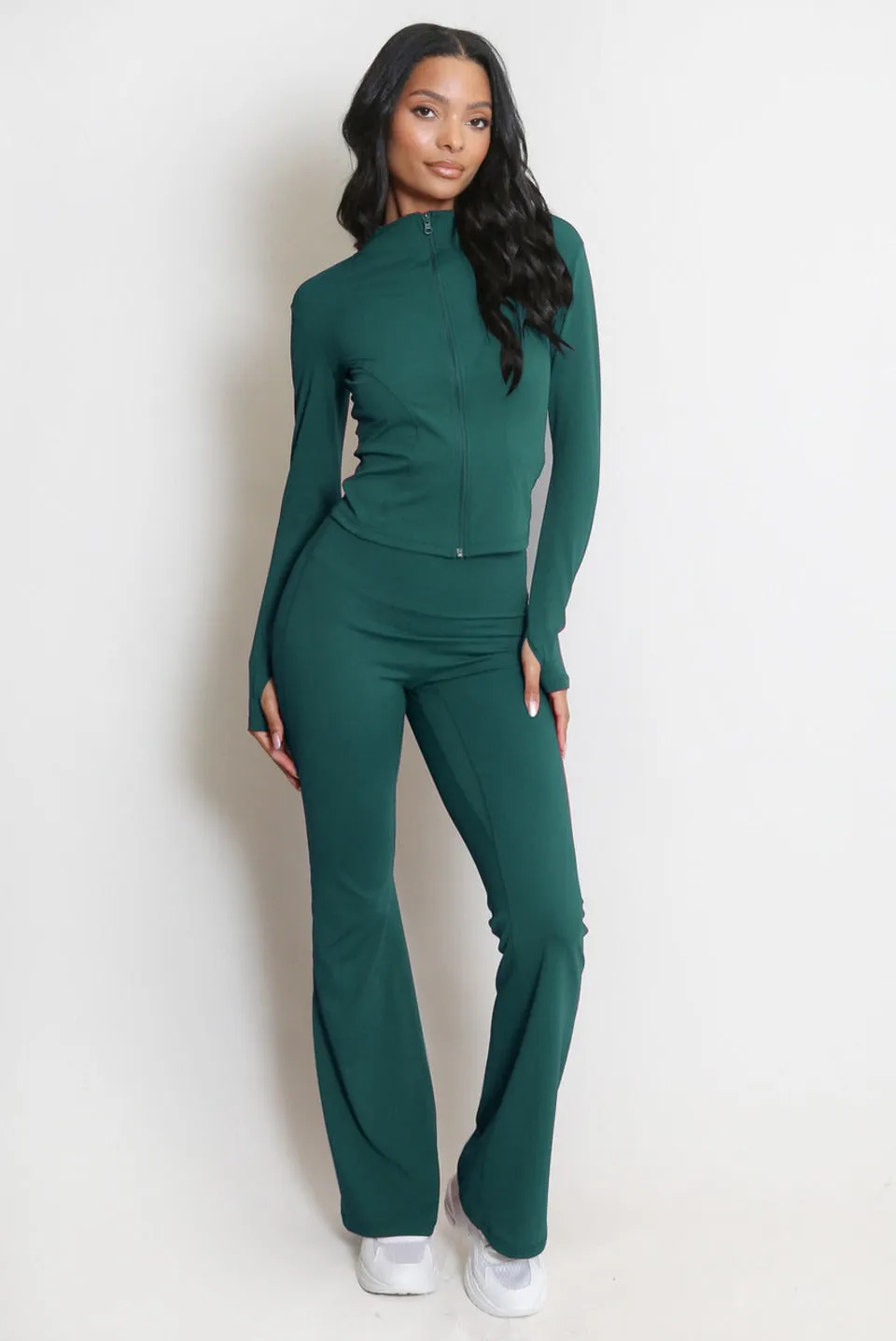 Active Zip Top And Push Up Flare Trouser Set - Hayden sold by Storm Desire product image thumbnail 5