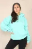 Ruched Sleeve Hooded Sweatshirt - Kora sold by Storm Desire