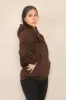 Ruched Sleeve Hooded Sweatshirt - Kora sold by Storm Desire