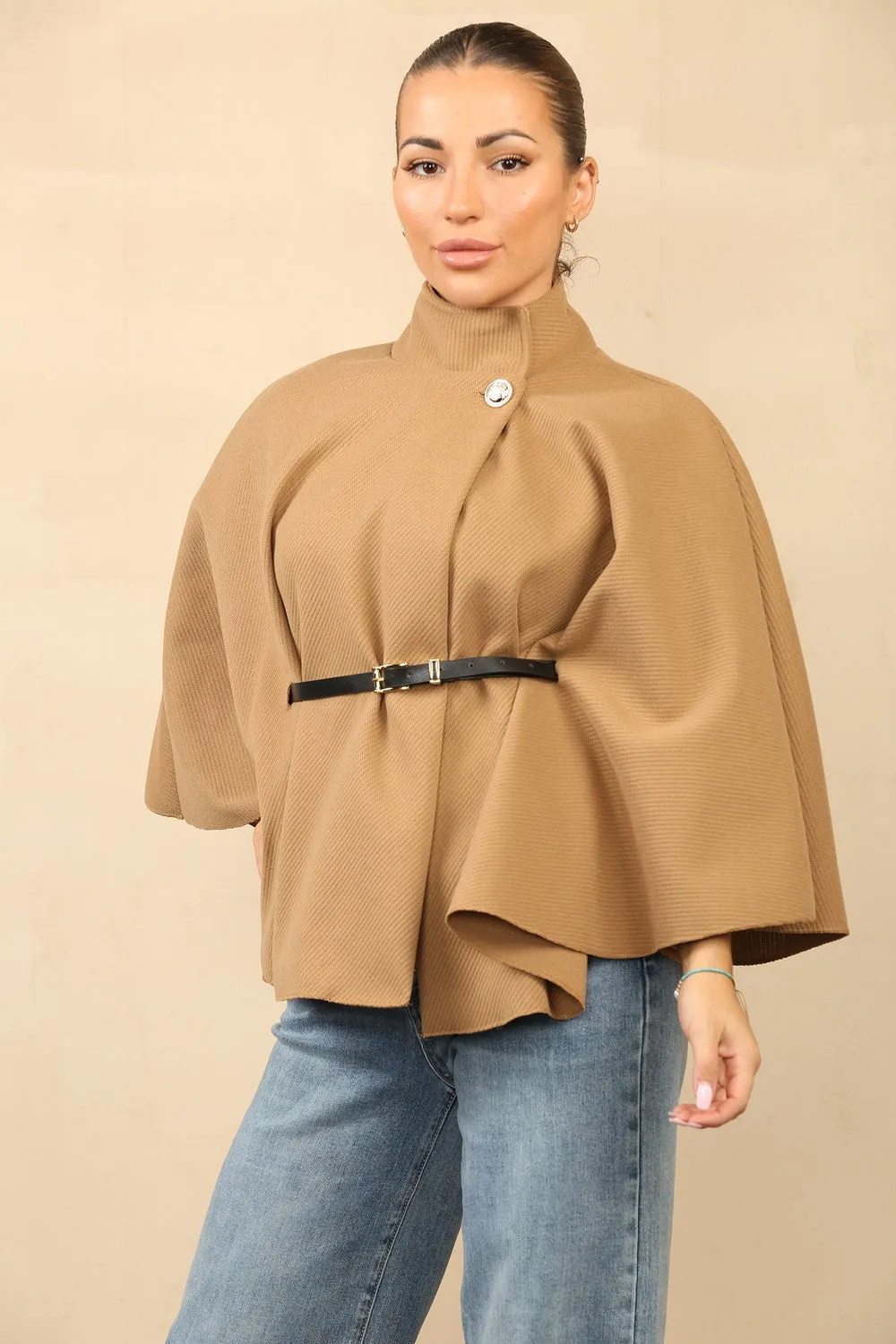 Women's Belted Poncho Cape - Arielle sold by Storm Desire product image thumbnail 5