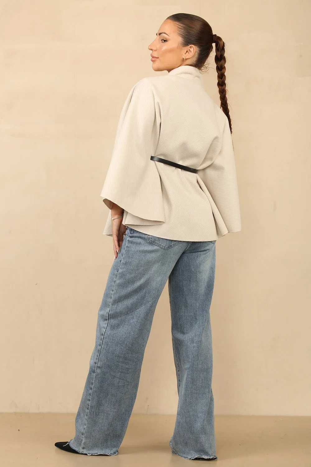 Women's Belted Poncho Cape - Arielle sold by Storm Desire product image thumbnail 4