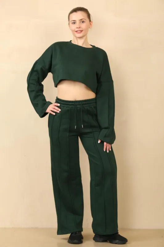 Baggy Crop Top And Flare Joggers Loungewear Set - Jamie sold by Storm Desire