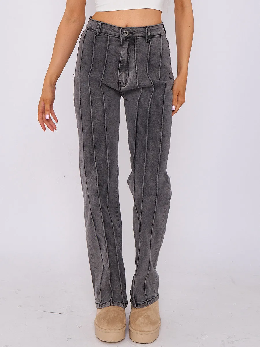 3 Seam Detail Wide Leg Jeans - Elisa sold by Storm Desire product image thumbnail 3