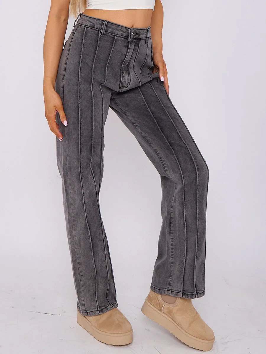 3 Seam Detail Wide Leg Jeans - Elisa sold by Storm Desire product image thumbnail 4