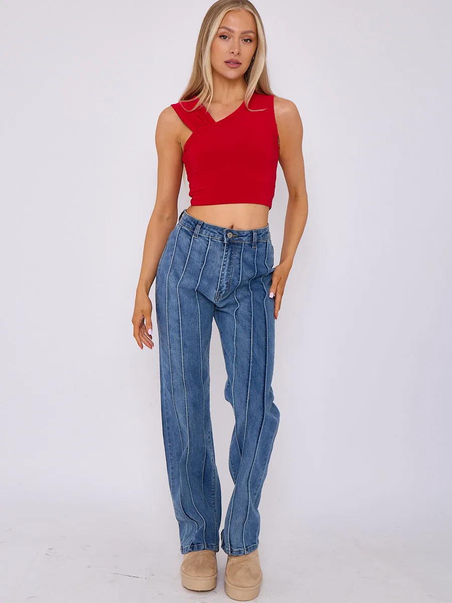 3 Seam Detail Wide Leg Jeans - Elisa sold by Storm Desire product image thumbnail 5