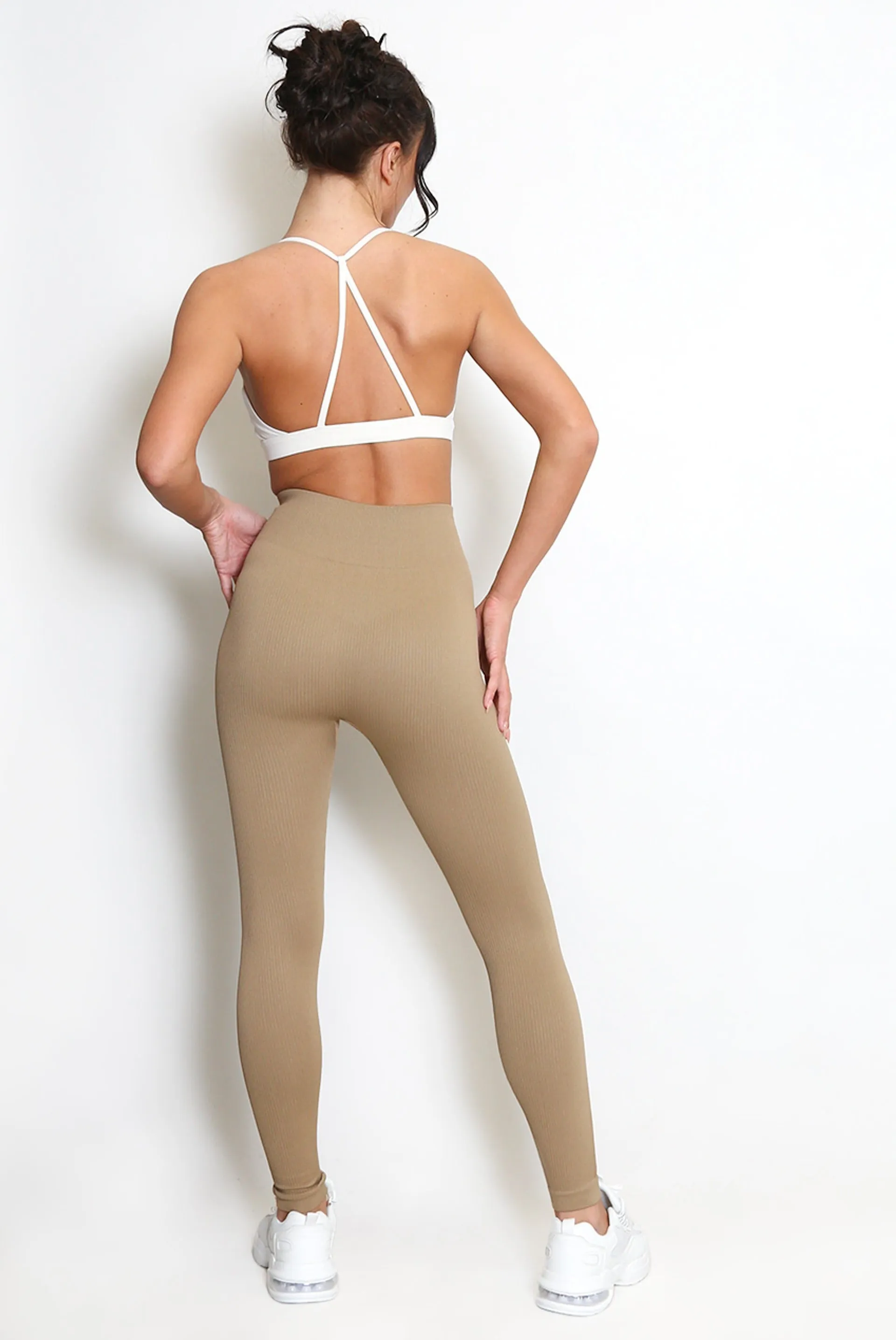 New Colours High Waist Ribbed Leggings - Della sold by Storm Desire product image thumbnail 5