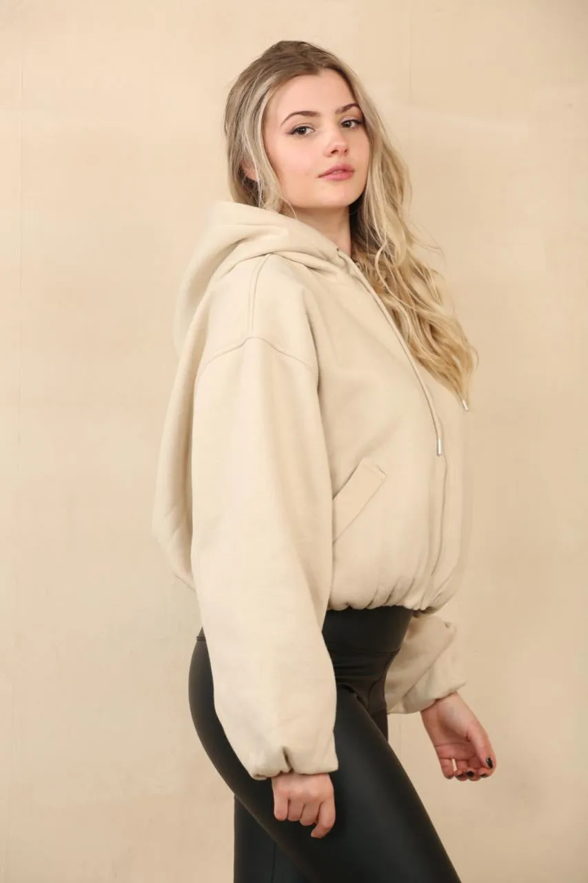 Oversized Zip Up Bomber Hoodie - Jordan sold by Storm Desire product image thumbnail 3