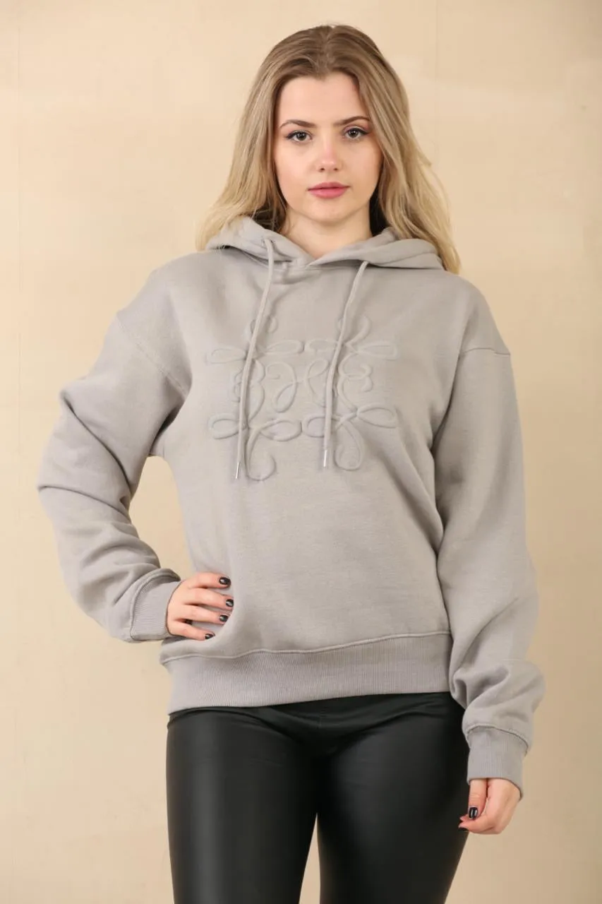 Anagram Embossed Hoodie - Alison sold by Storm Desire product image thumbnail 4