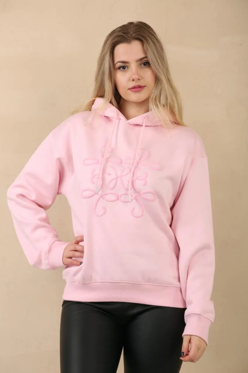 Anagram Embossed Hoodie - Alison sold by Storm Desire
