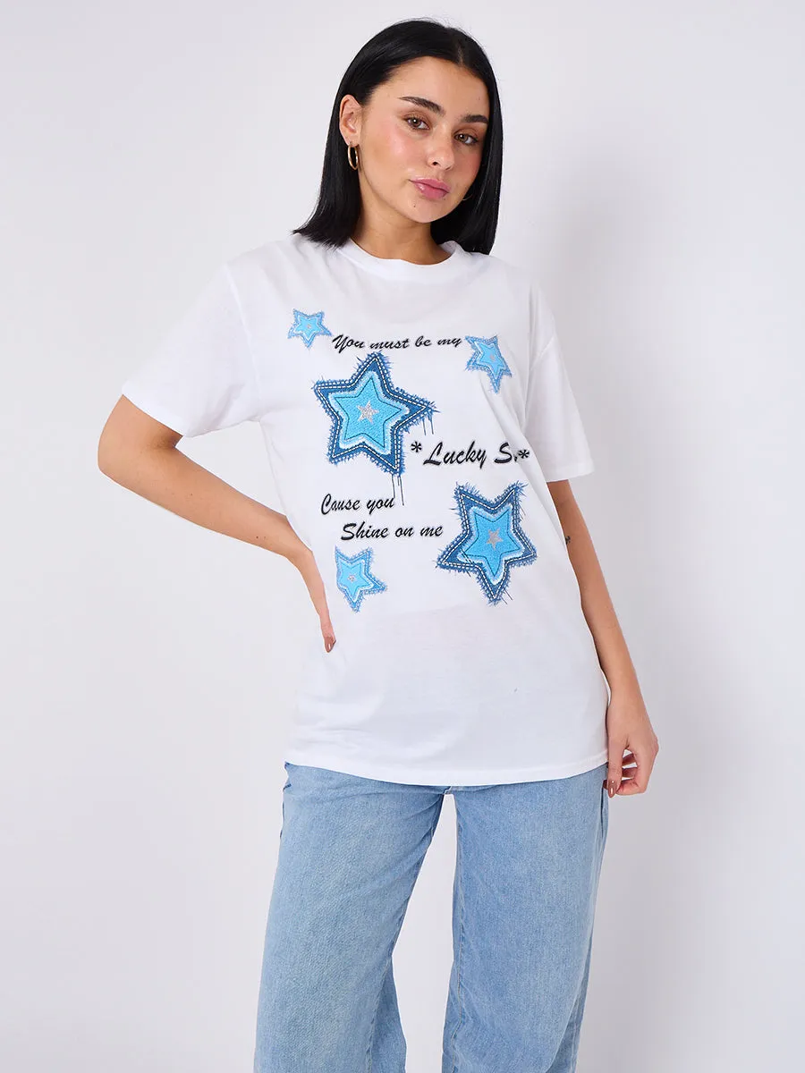 Lucky Star Printed T-Shirt - Maxine sold by Storm Desire product image thumbnail 2