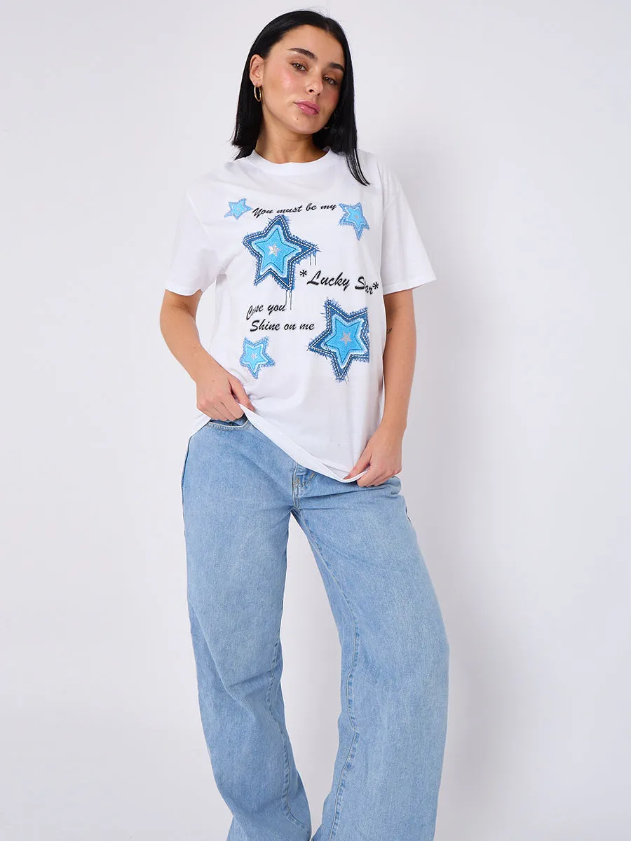 Lucky Star Printed T-Shirt - Maxine sold by Storm Desire