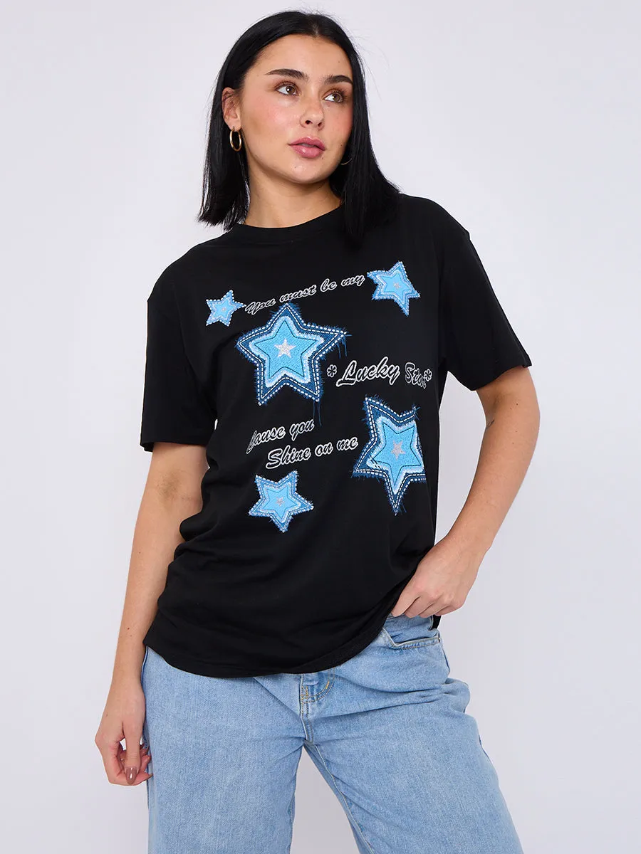 Lucky Star Printed T-Shirt - Maxine sold by Storm Desire product image thumbnail 5