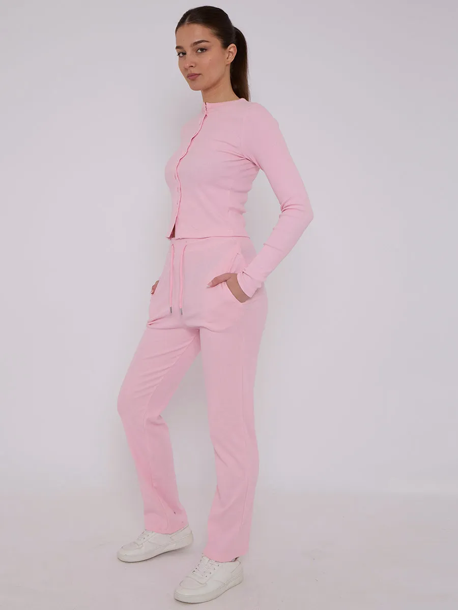 Ribbed Button Up Top & Wide Leg Trouser Co-ord - Mae sold by Storm Desire product image thumbnail 4