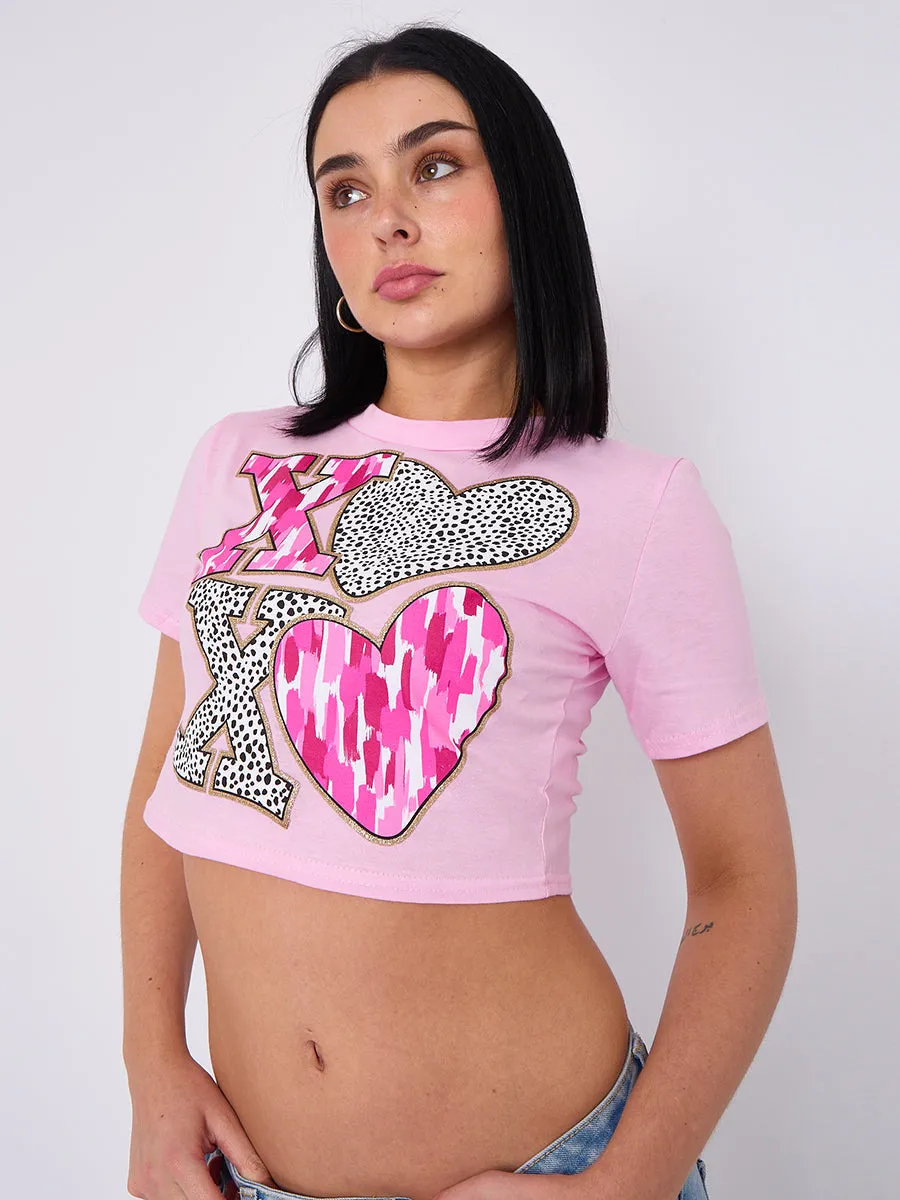 Xo Xo Graphic Printed Crop Top - Mariam sold by Storm Desire product image thumbnail 2