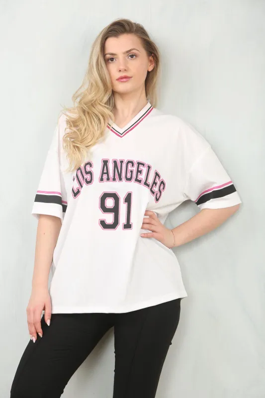Los Angeles New Baseball Top - Thea sold by Storm Desire
