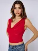 Cowl Neck Ruched Slinky Top - Sierra sold by Storm Desire