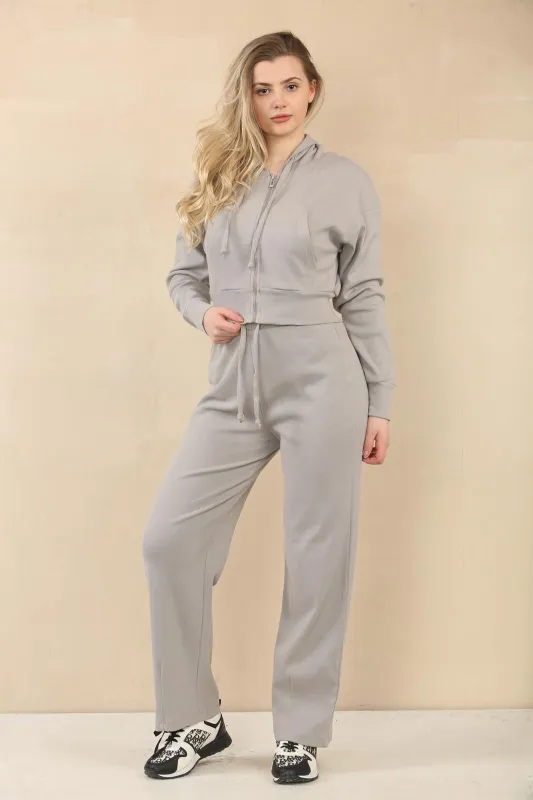 Ribbed Zip Hoodie & Trouser Co-ord - Kenzie sold by Storm Desire