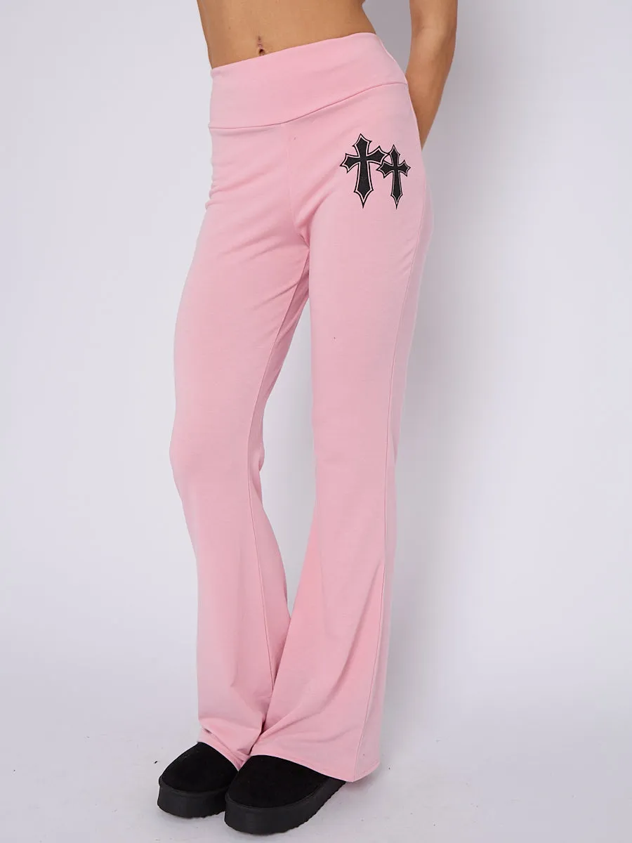 Crucifix Crop Top & Flare Trouser Co-ord - Avianna sold by Storm Desire product image thumbnail 4