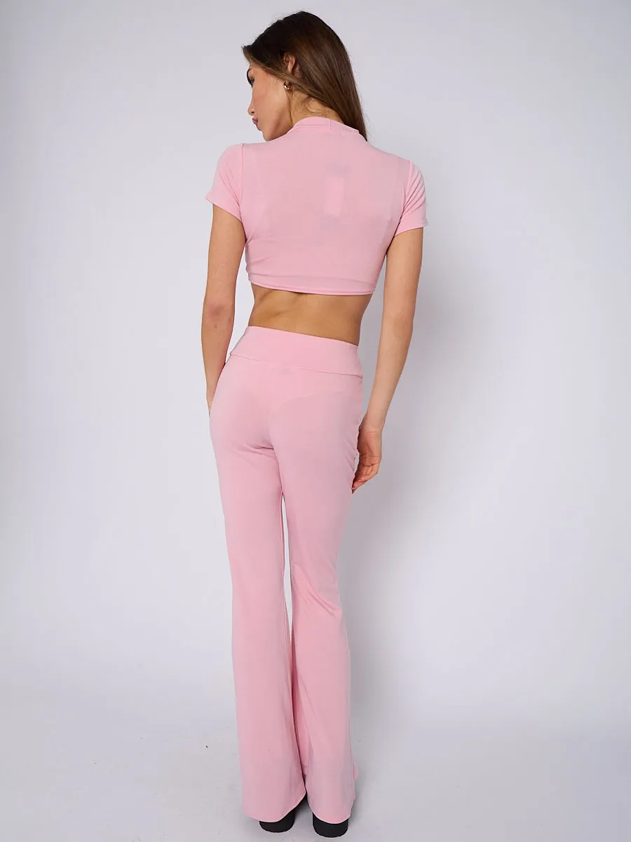 Crucifix Crop Top & Flare Trouser Co-ord - Avianna sold by Storm Desire product image thumbnail 3