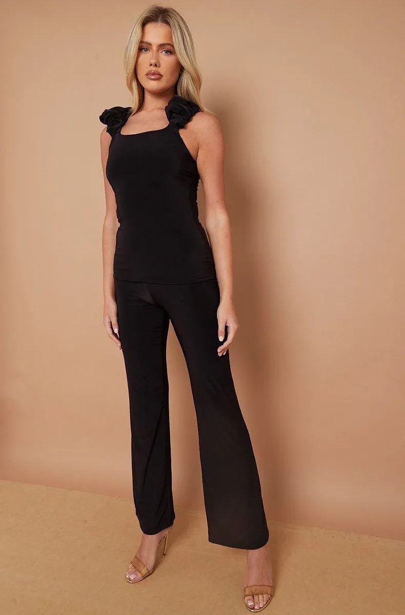 Ruched Strap Top & Wide Leg Trouser Co-ord - Addison sold by Storm Desire